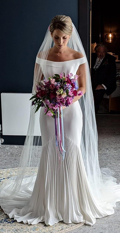 Real bride Kate wearing Suanne Neville, bridal alterations  by Brooke in Bath, UK