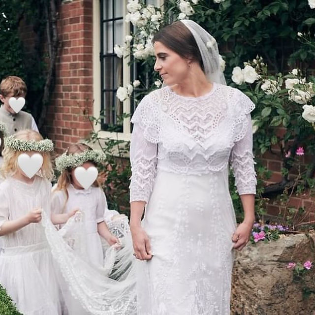 bride and bridesmaids en route to ceremony