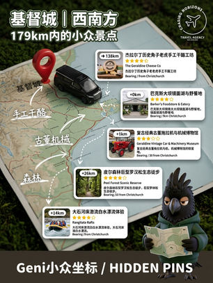 🚗 基督城 ｜ 小众景点 ｜ 西南方向「小众坐标」