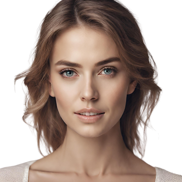 Clear face to show treatment areas