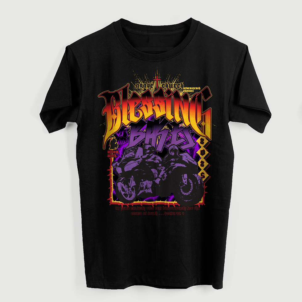 Blessing of the Bikes 2025 T shirt (Pre-order only)