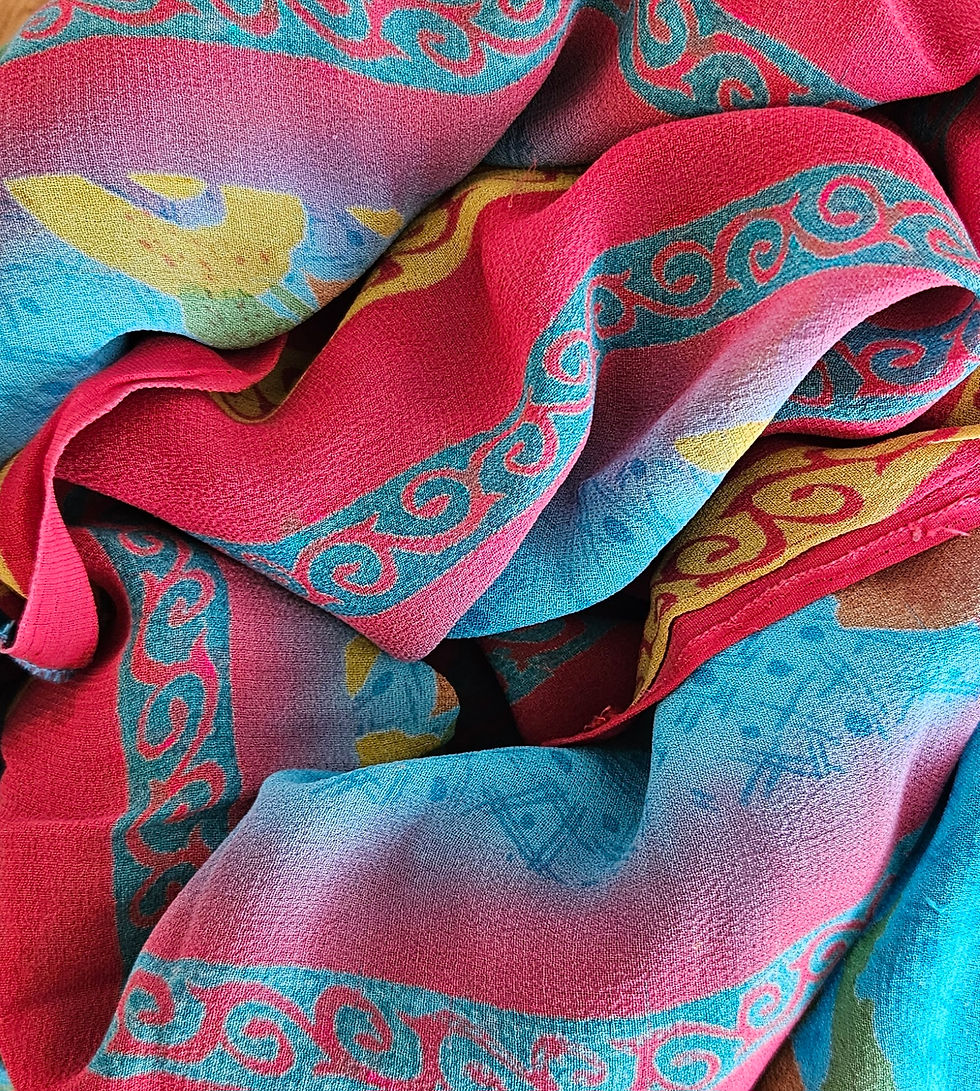 Thumbnail: 2.2 - Silketørklæde - crêpe georgette