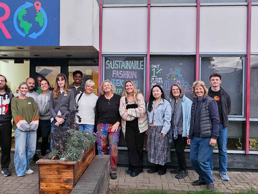 Group of volunteers outside the ZERO building in Guildford