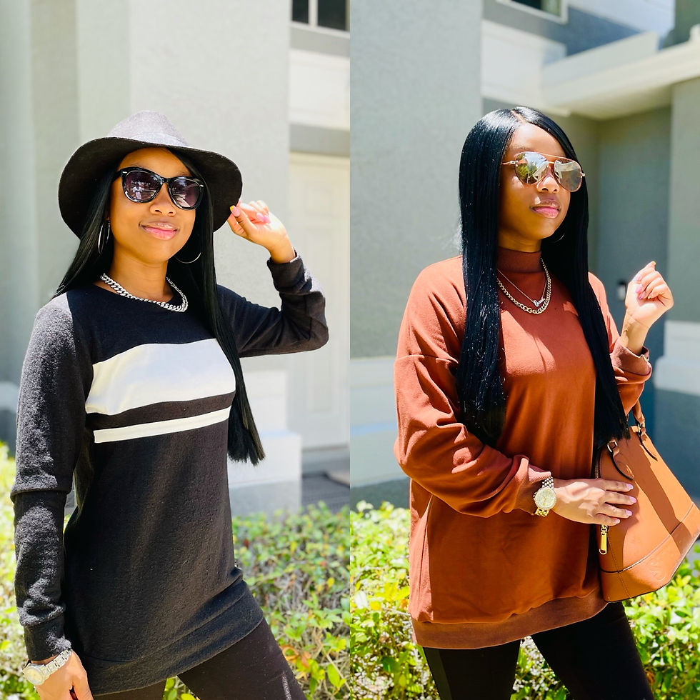 Amazon Fall Inspired Outfits:Rust Brown & Black/White Top