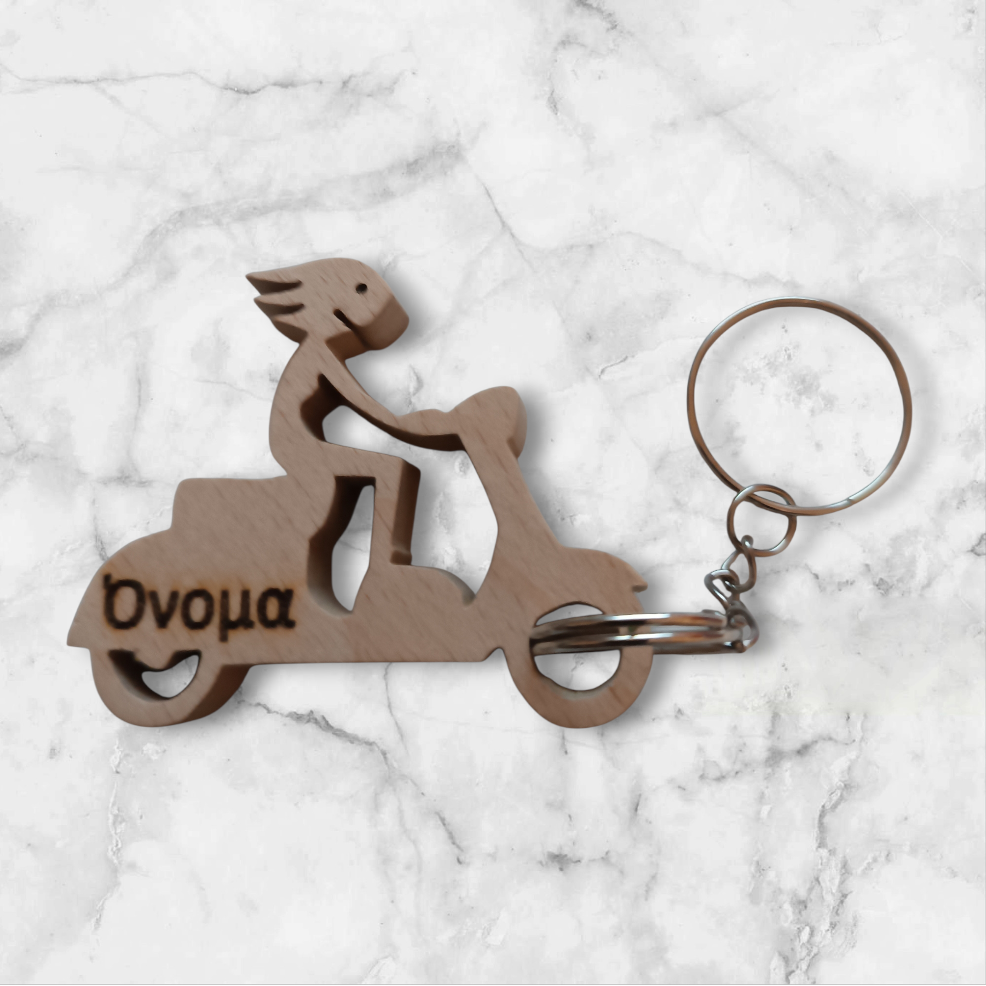WOODEN KEYCHAIN ​​(VESPA WITH GIRL,BOY)