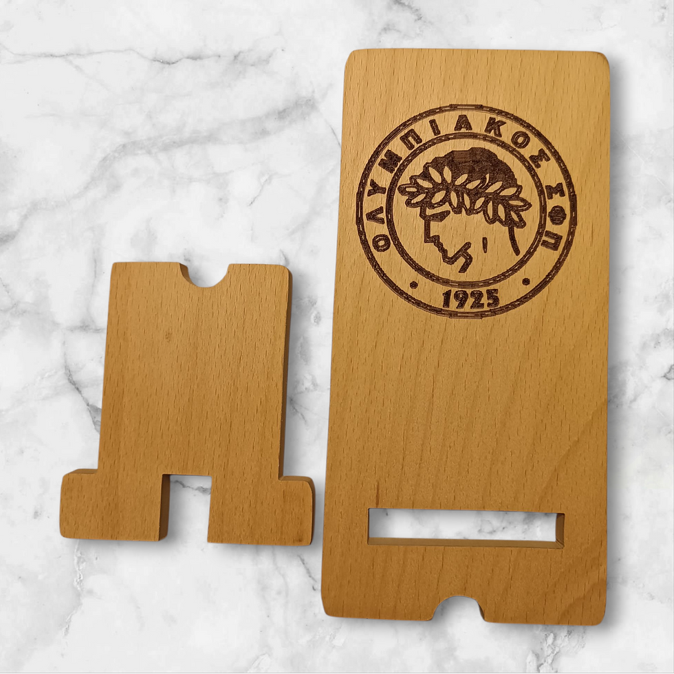 Thumbnail: WOODEN PHONE HOLDER (OLYMPIAKOS)