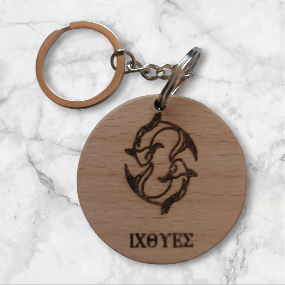 Μικρογραφία: WOODEN KEYCHAIN ​​(Zodiac Signs)