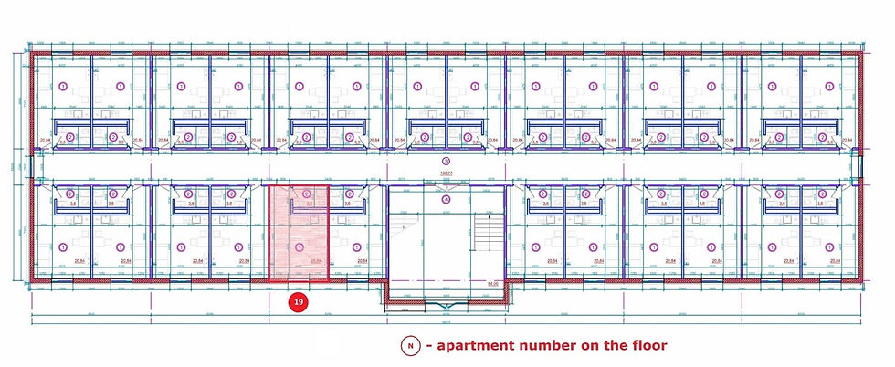 Thumbnail: Studio apartment (T0) No19 on the floor