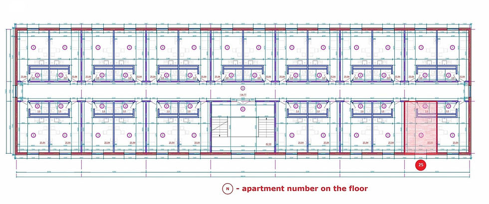 Thumbnail: Studio apartment (T0) No25 on the floor