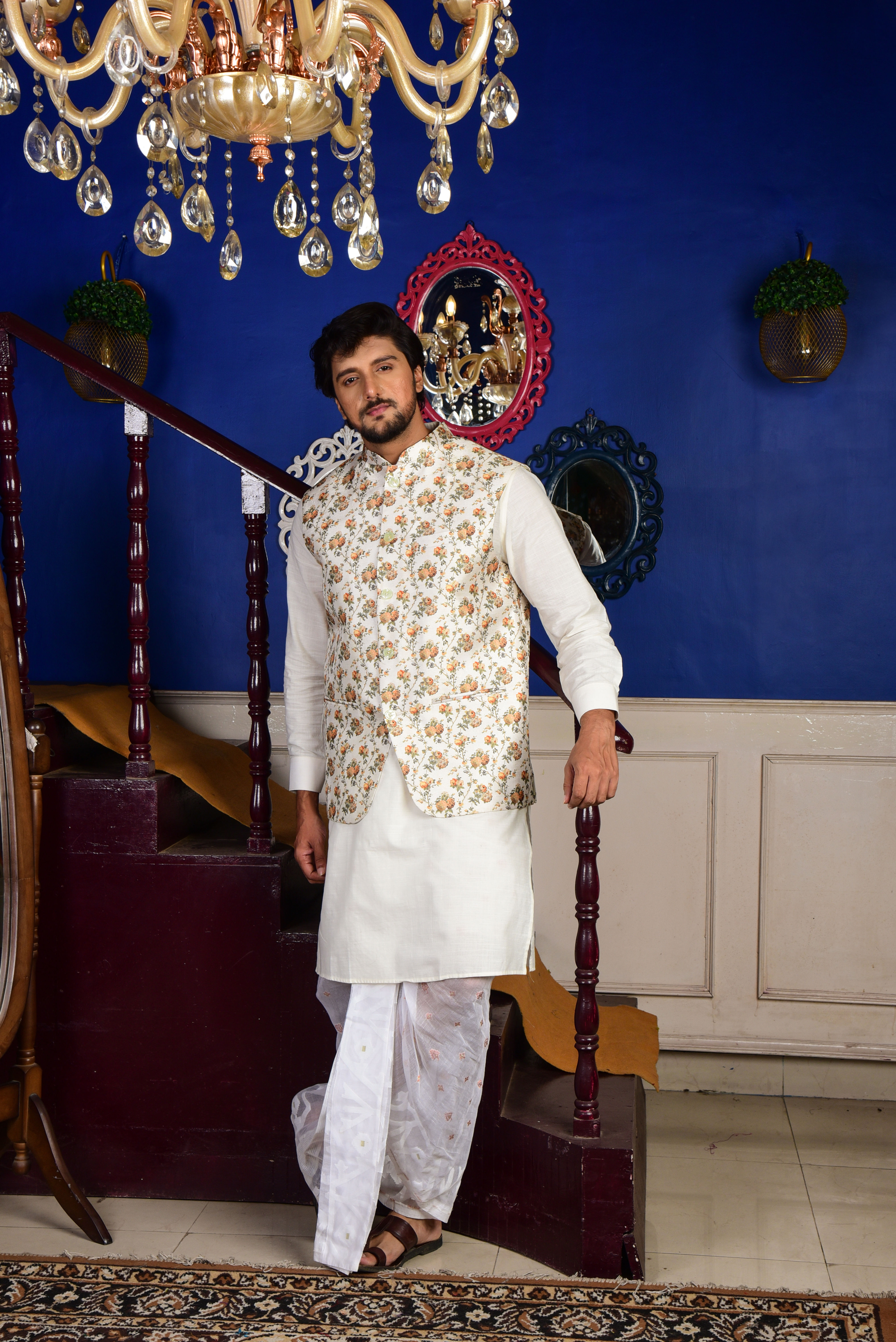 Men's Printed Johor Coat