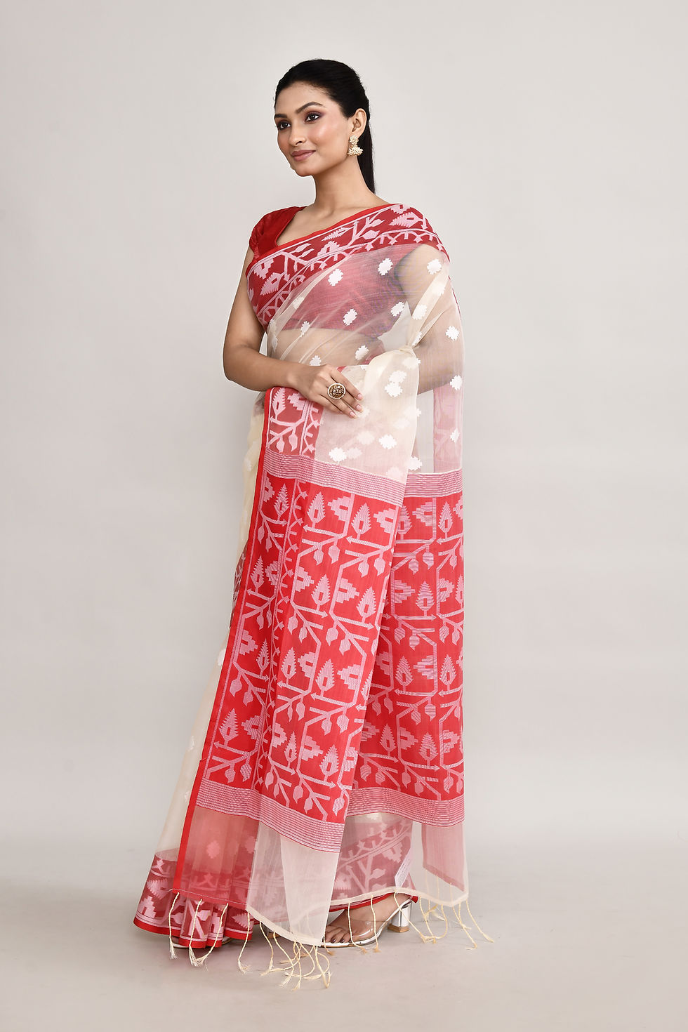 Thumbnail: Silk Saree Jamdani Work