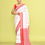 Thumbnail: Pure Cotton White  & Red  All over Jamdani Boota Saree