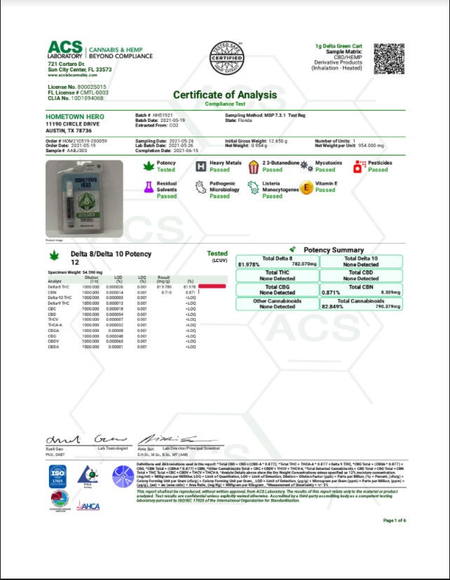 Thumbnail: Delta 8 Carts-Hometown Hero