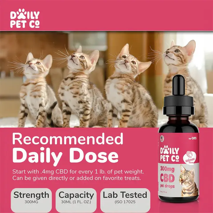 Thumbnail: CBD Pet Drops for Cats - Salmon Flavored - 300mg