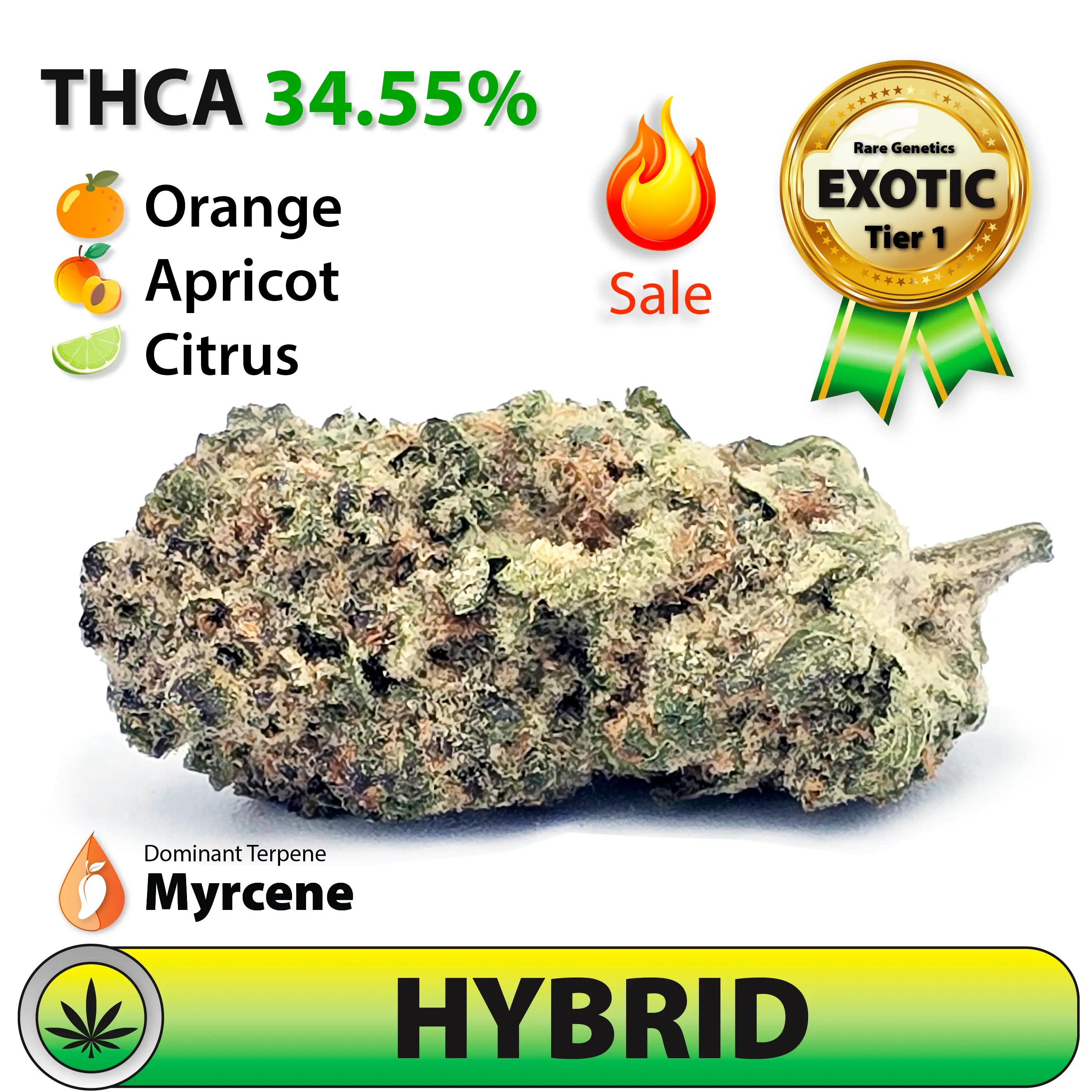 Orange Runtz Exotic Hybrid THCA Flower