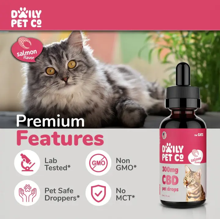 Thumbnail: CBD Pet Drops for Cats - Salmon Flavored - 300mg