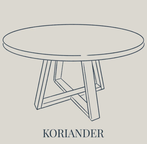 Miniatyrbild: Lagervara - Runt bord för 6 personer 'Koriander'