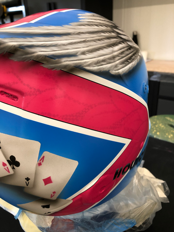Wings, Racing helmet, Deck of cards, Pink, Karting, Gokart hjälm, Specialmålade hjälmar, detailworks