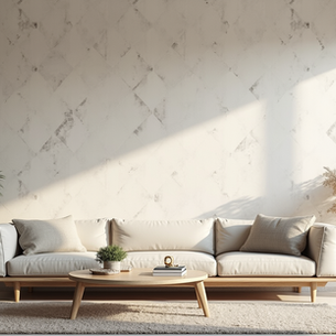 AI Generated - Seamless custom wallpaper enhancing a modern living room wall