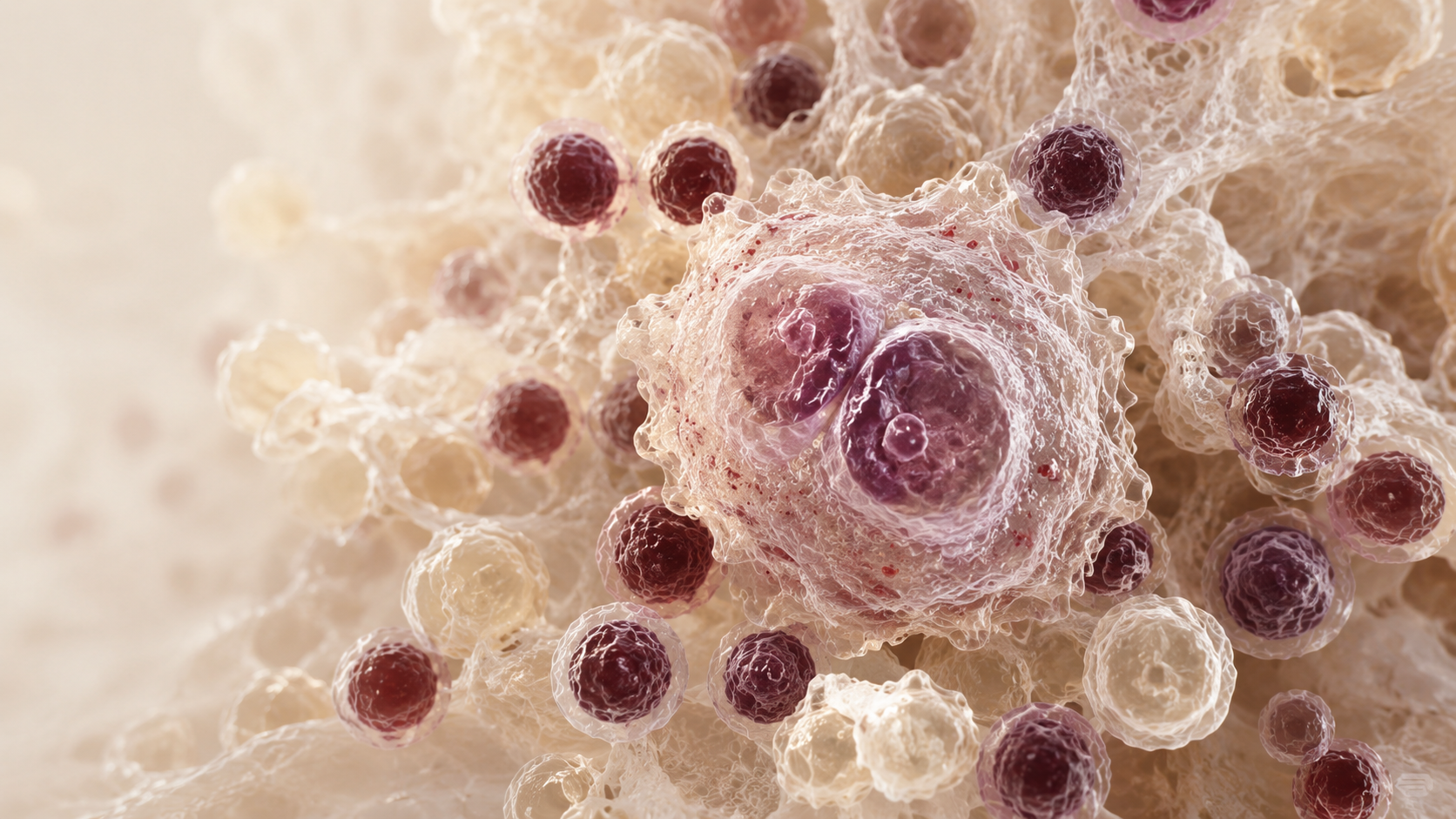 Illustration of a Reed-Sternberg-like cell in Hodgkin lymphoma