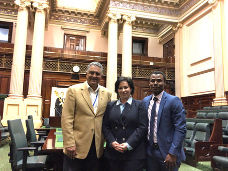 Meeting with the former Victorian Parliament Speaker.