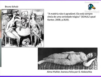 Desenho e boneca de Bruno Shulz.