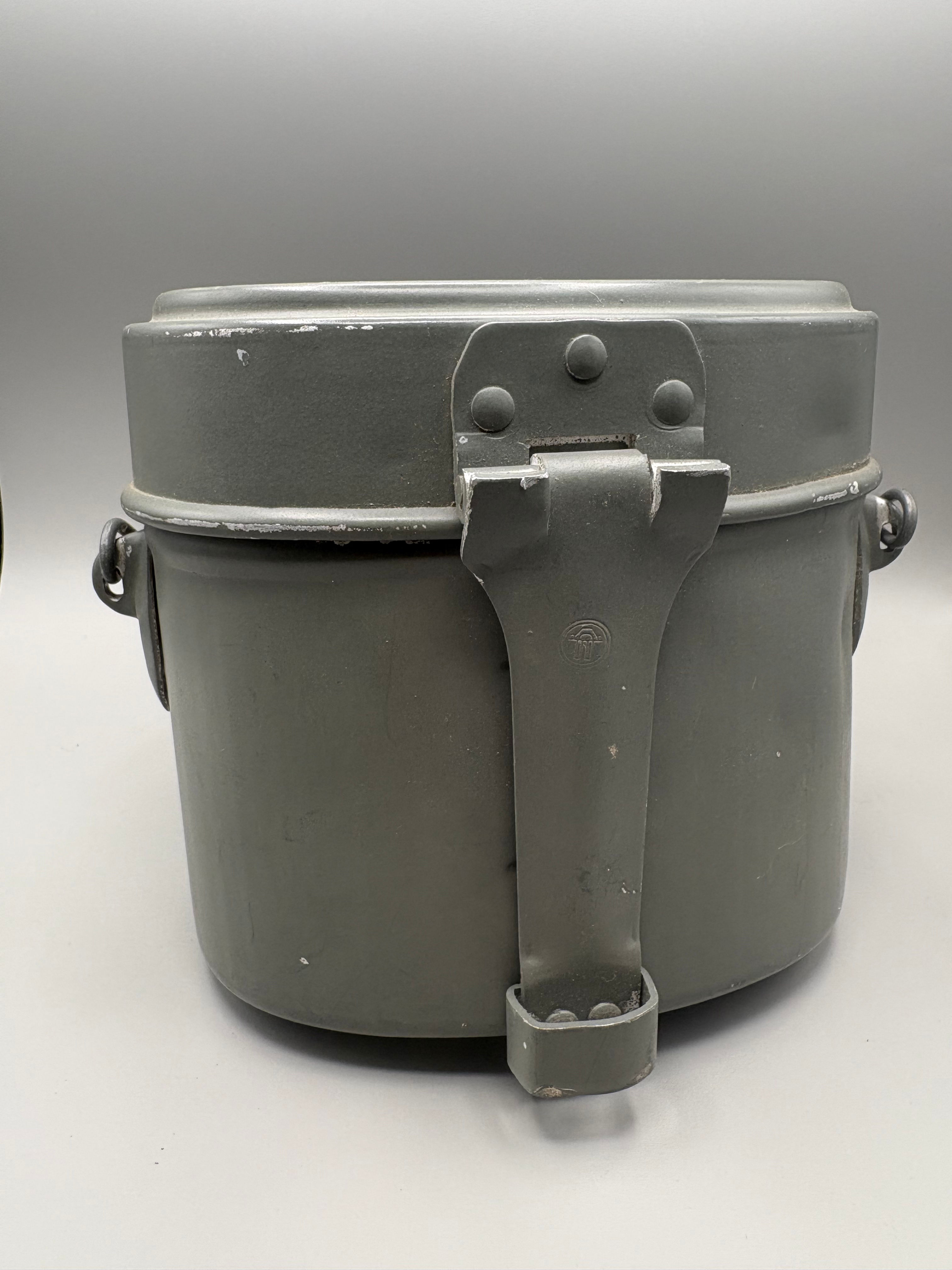 Post War West German Kidney Mess Tin with Carry Handle