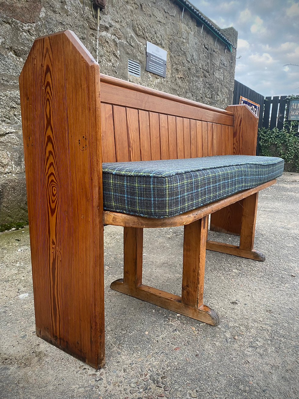 Thumbnail: Antique Pitch Pine Church Pew