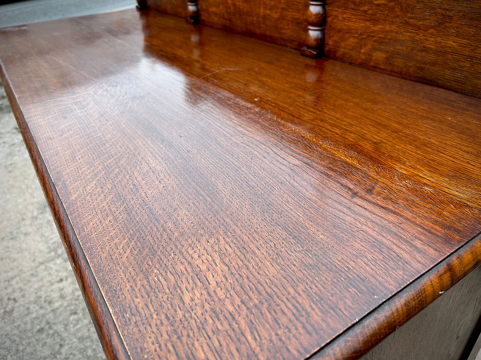 Thumbnail: Jacobean Revival Large Dark Oak Sideboard Late 19th Century 