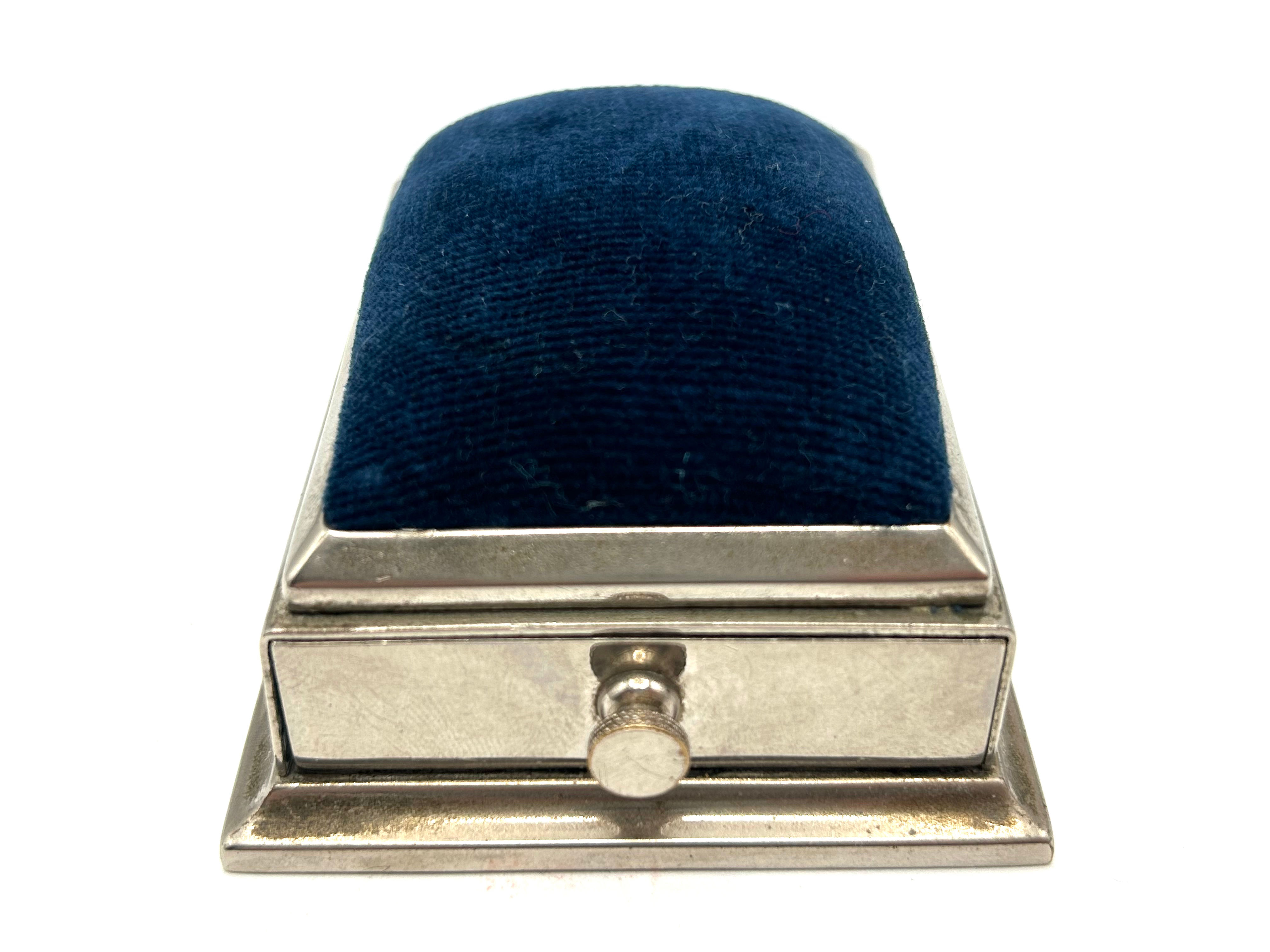 Vintage Stainless Steel Pin Cushion With Pin Drawer