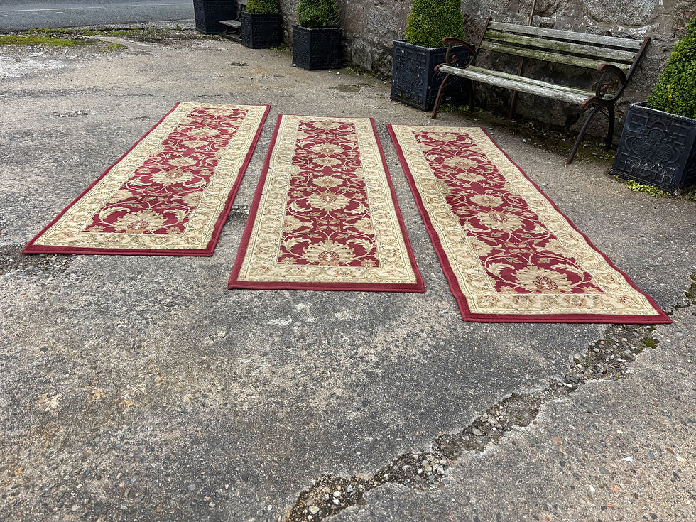 Thumbnail: Runner Rug Red & Gold Pattern