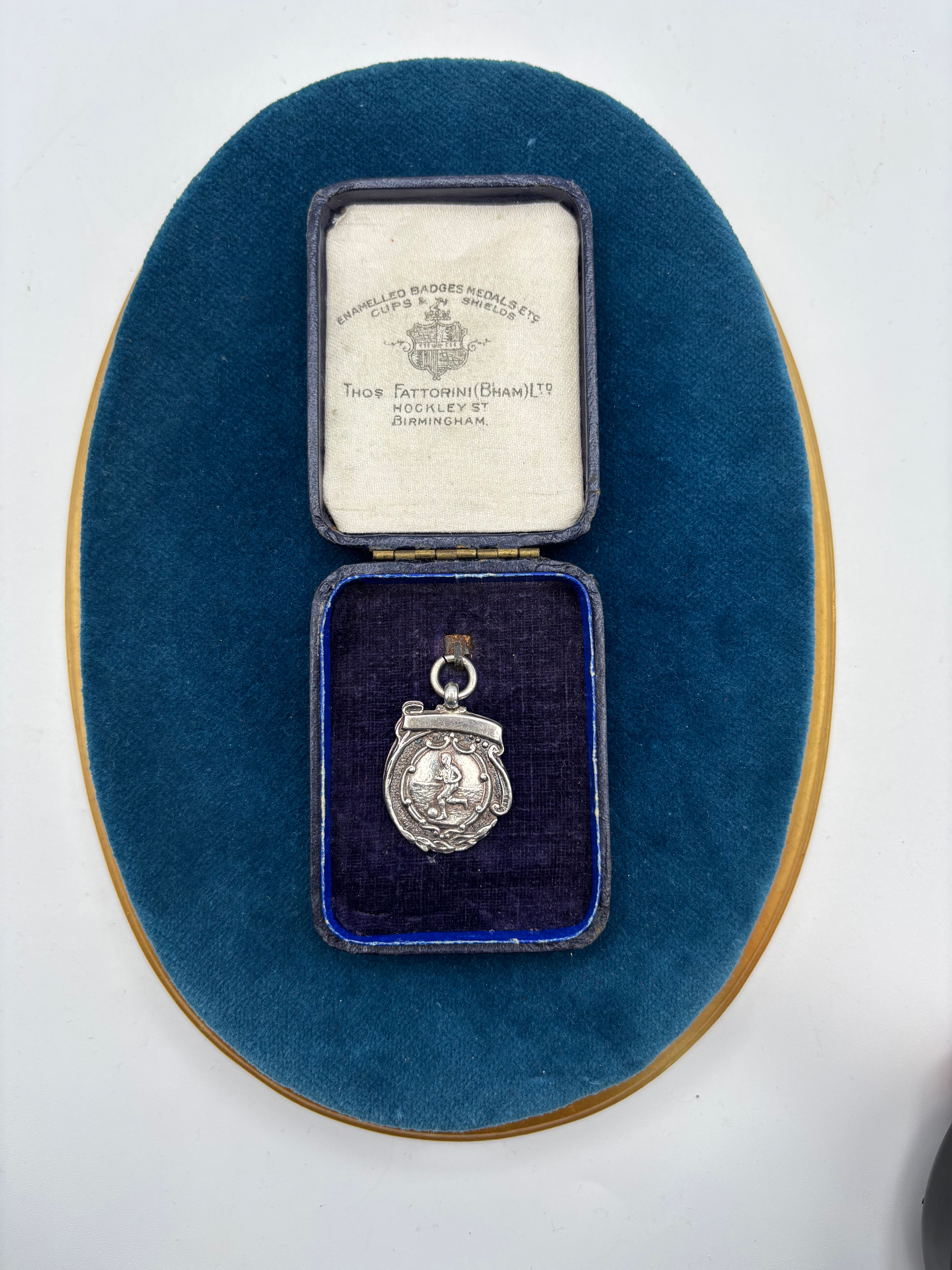 Sterling Silver Football Medal/Fob