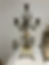Thumbnail: Antique French Alabaster Garniture Mantel Clock 