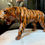Thumbnail: Lovely 1960’s leather coated papier-mâché Tiger