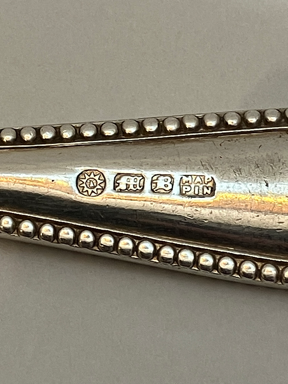 Thumbnail: Vintage Set of 10 Silver Plated Mappin and Web Tea Spoons 
