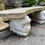 Thumbnail: Weather 3 Section Composite Stone Bench Winged Lion Supports Garden