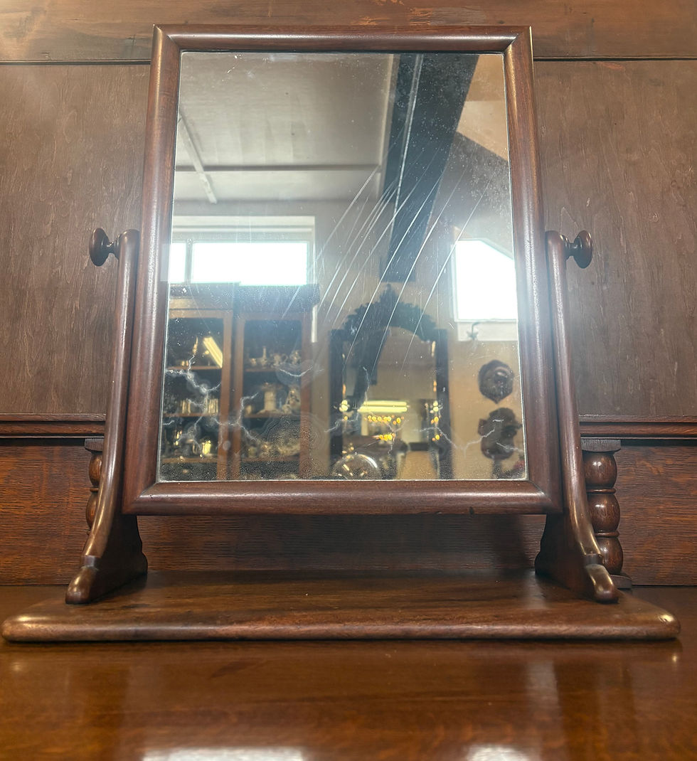 Thumbnail: Antique Victorian Dressing Table Mirror with Mahogany Frame 