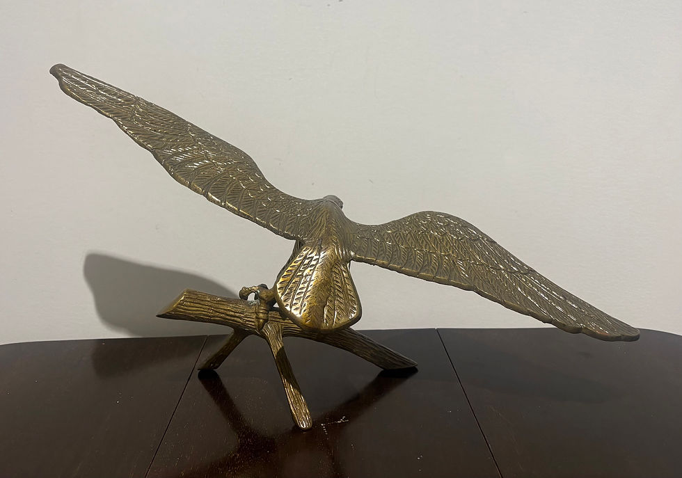 Thumbnail: Large 1950s Brass Bronze Effect Eagle Ornament/Statue 