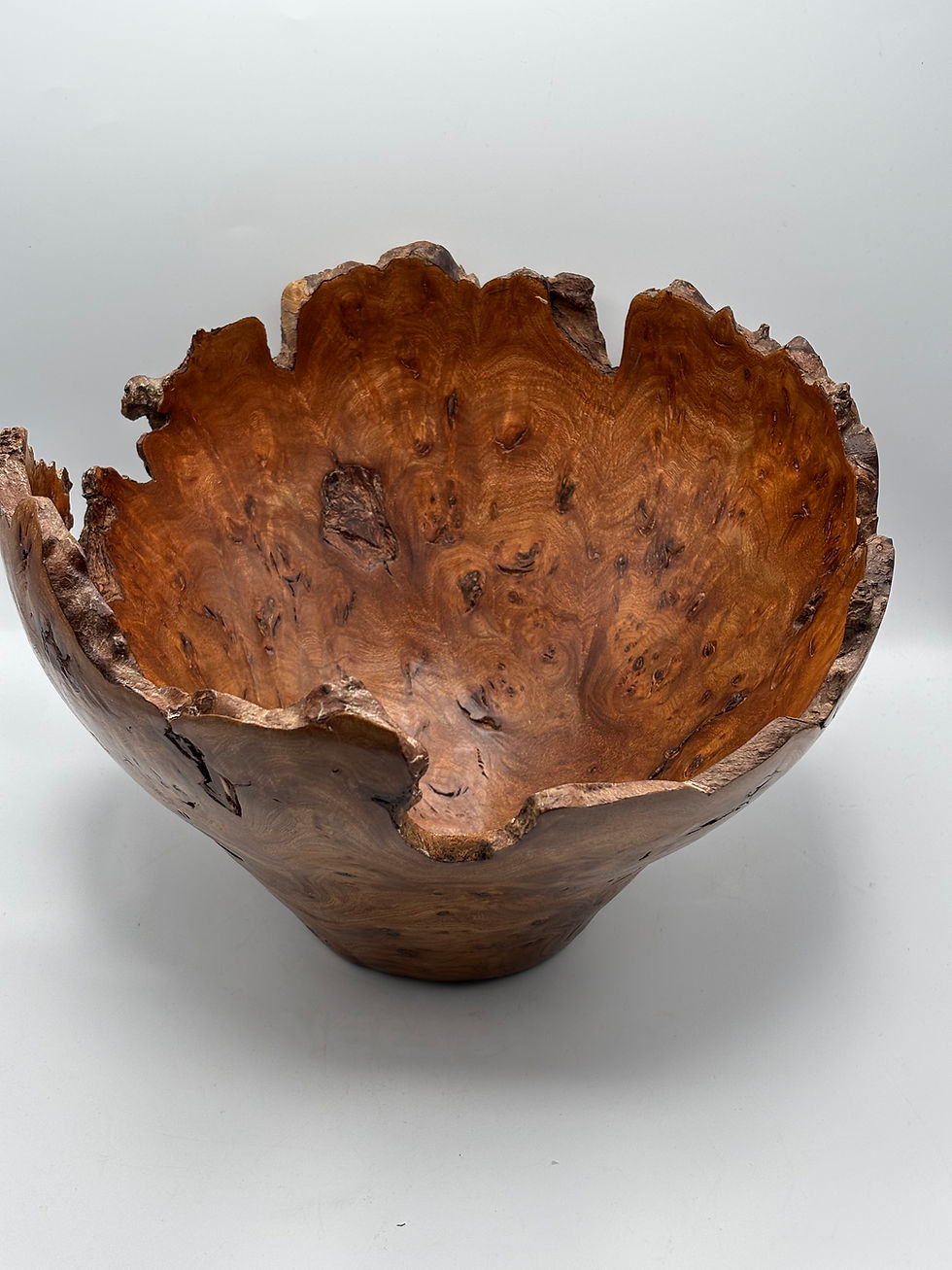 Thumbnail: Burr Elm Bowl lovely detail, signed on base 
