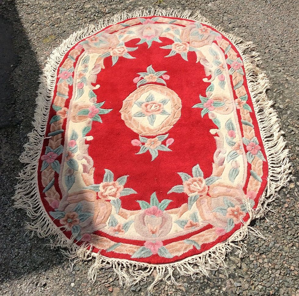Large Red Wool Rug | Strichen Antiques
