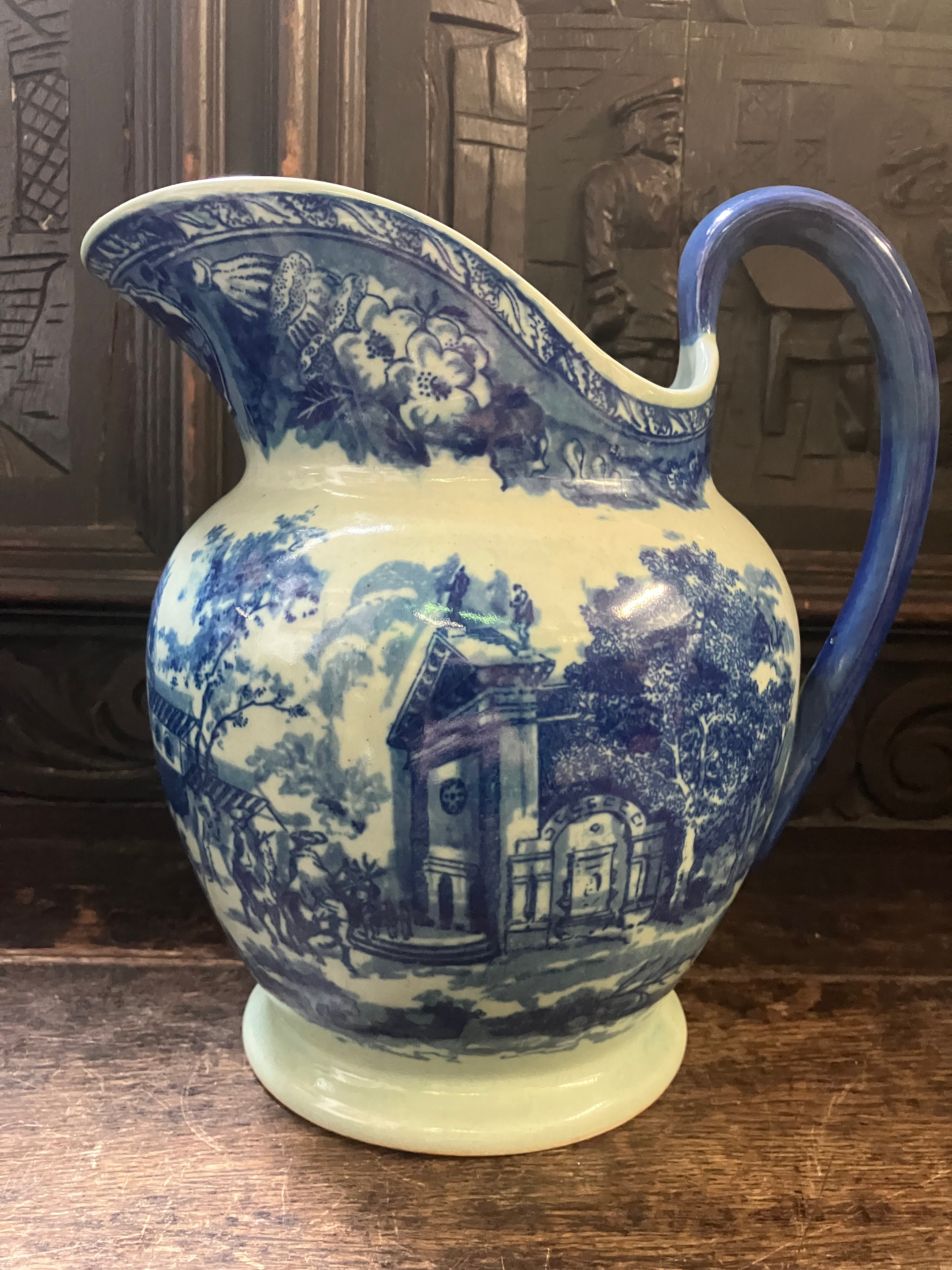 Large Victorian Blue and white Ironstone Transfer Ware