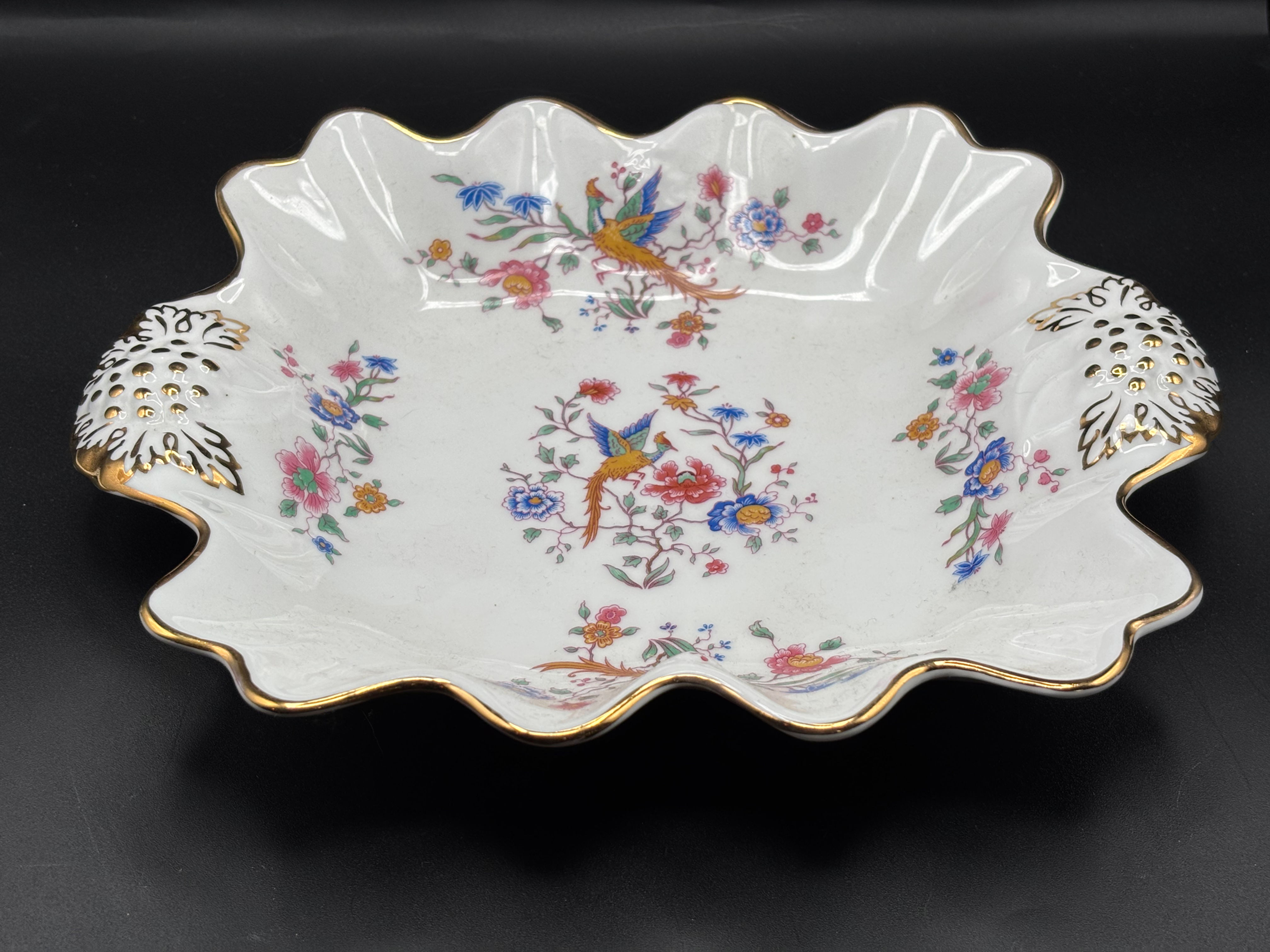 Hammersley Fine Bone China Bird of Paradise Design large Fluted Rectangular Bowl