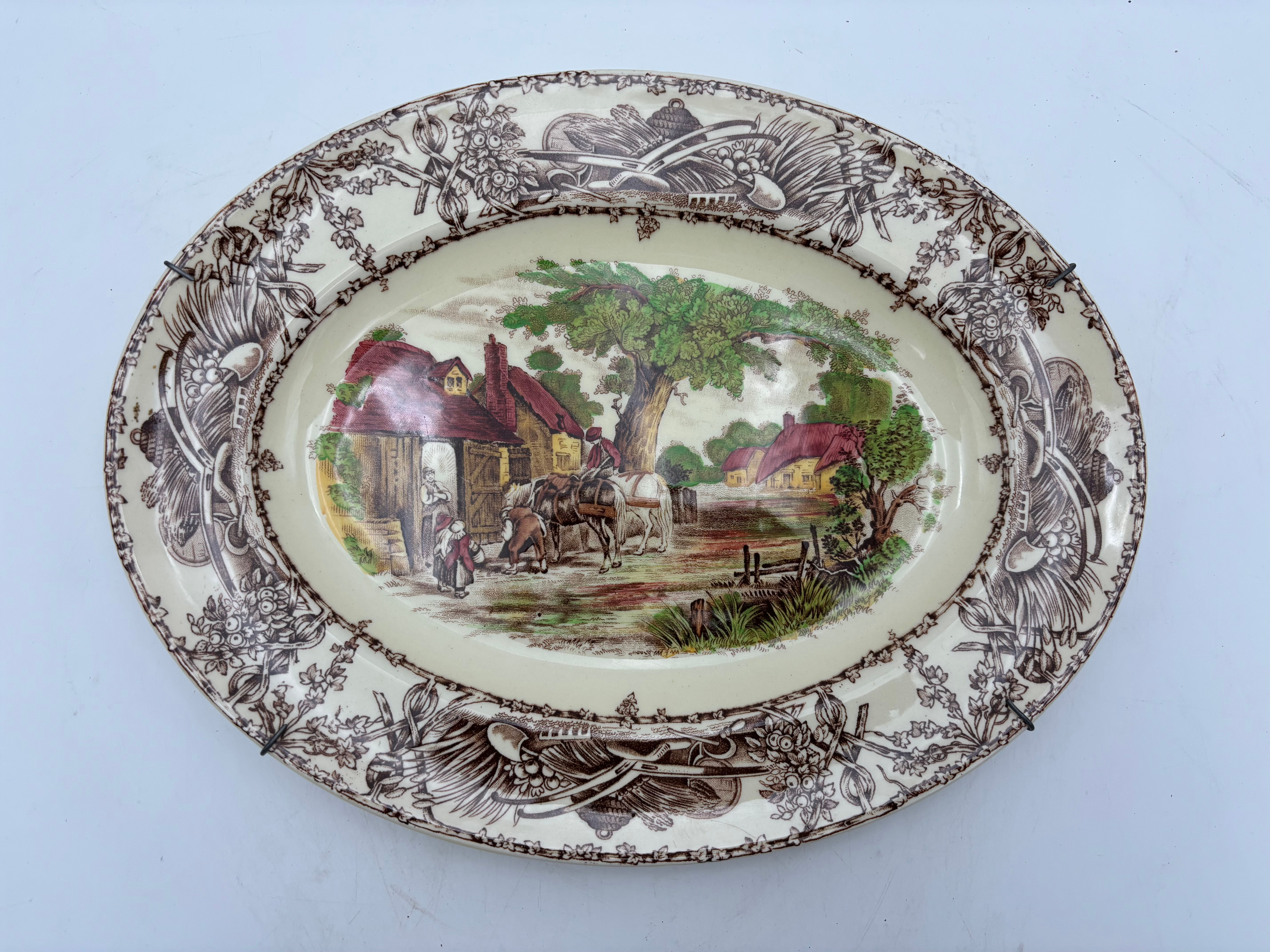 Clarice Cliff “Rural Scenes" Serving Plate Royal Staffordshire England A J Wilki