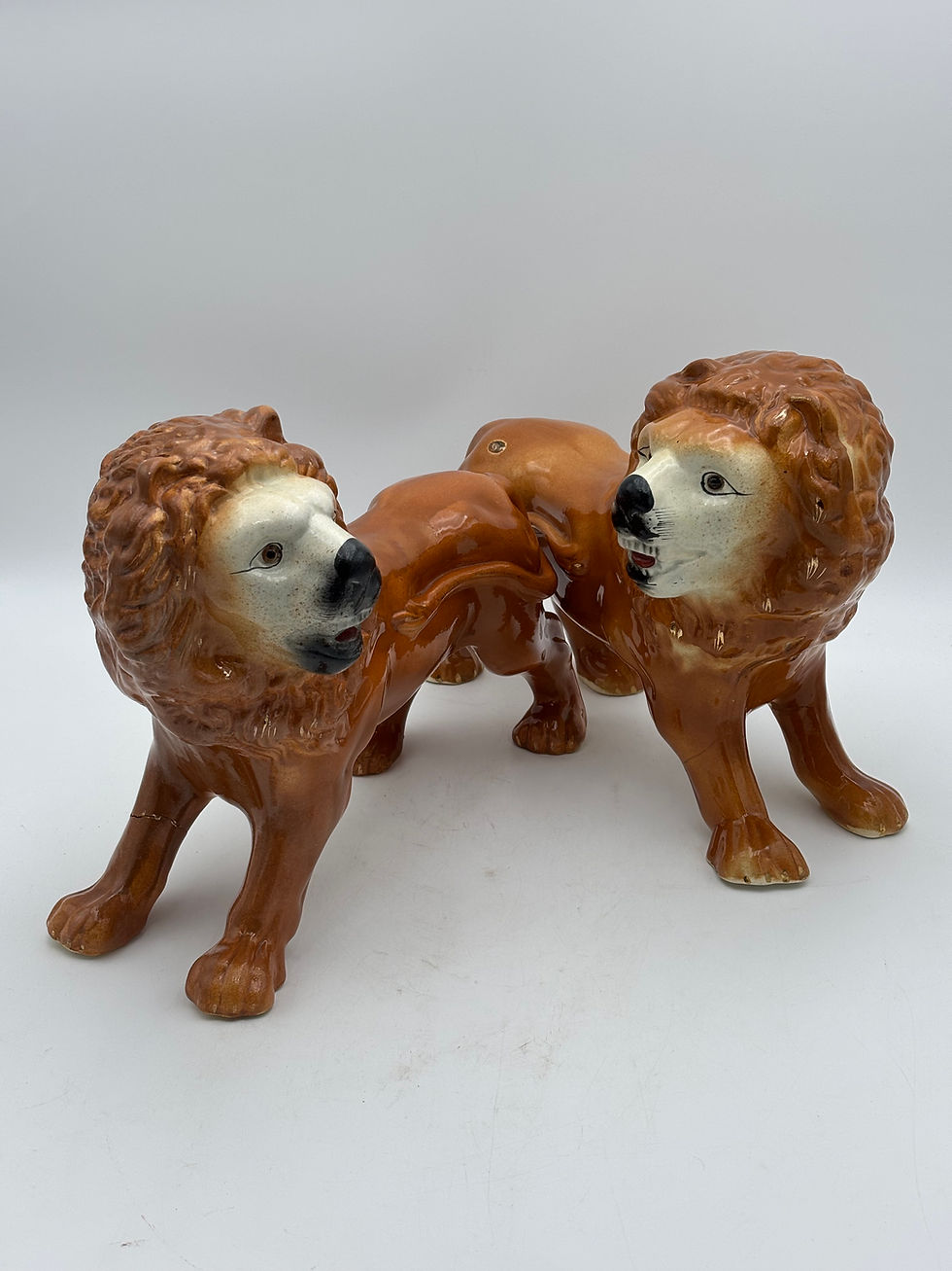 Thumbnail: ON SALE Large pair of antique late 19th-century British Staffordshire pottery  m