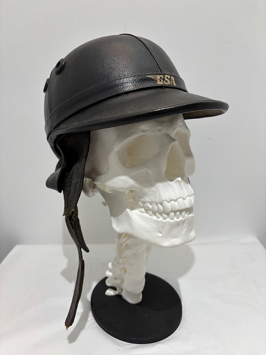 bsa motorcycle helmet A red Cromwell pudding bowl motorbike stamped and in the 801A EBI MONO version S1602 Fiberglass Low Profile Motorcycle