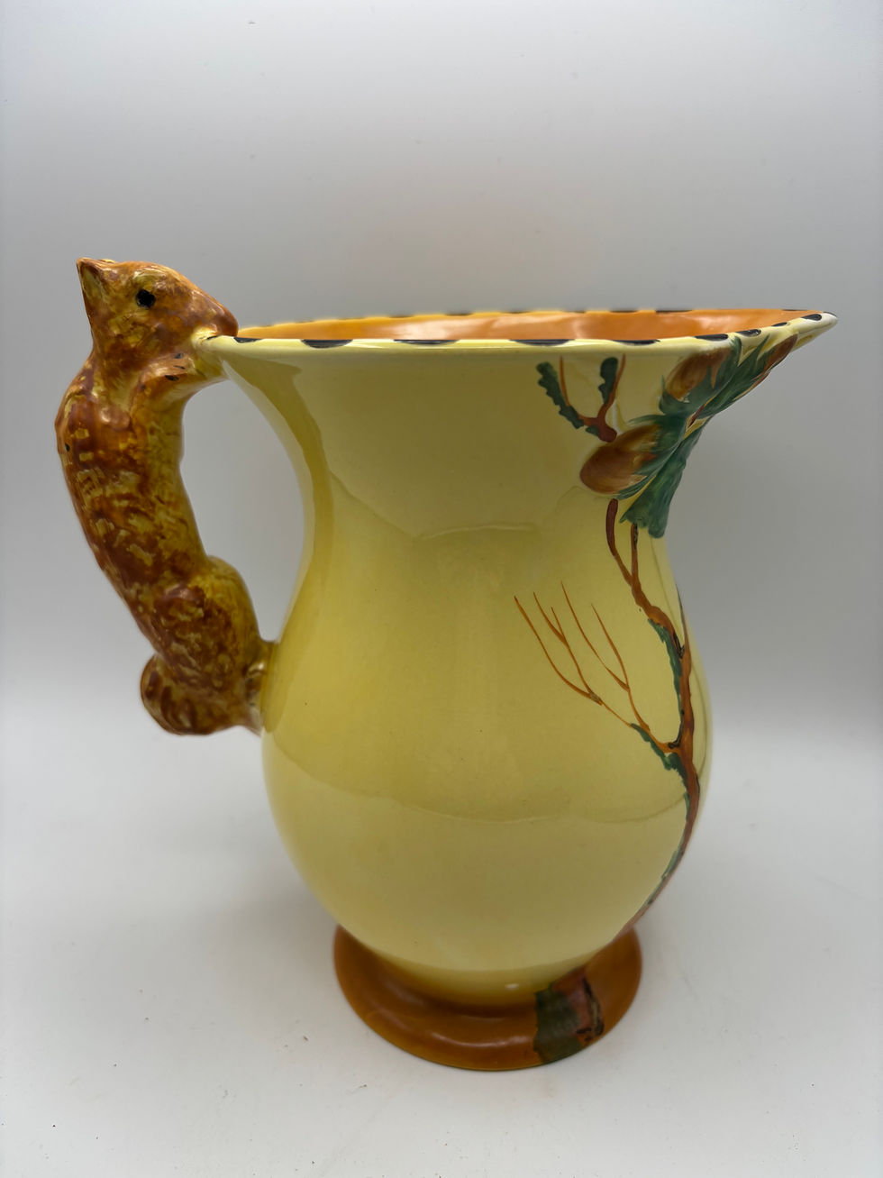 Thumbnail: Large Art Deco Burleigh Ware Pottery Squirrel Jug