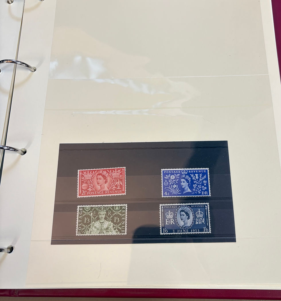 Thumbnail: Stamps Collection in Album Mixture of Types of Stamp Sets