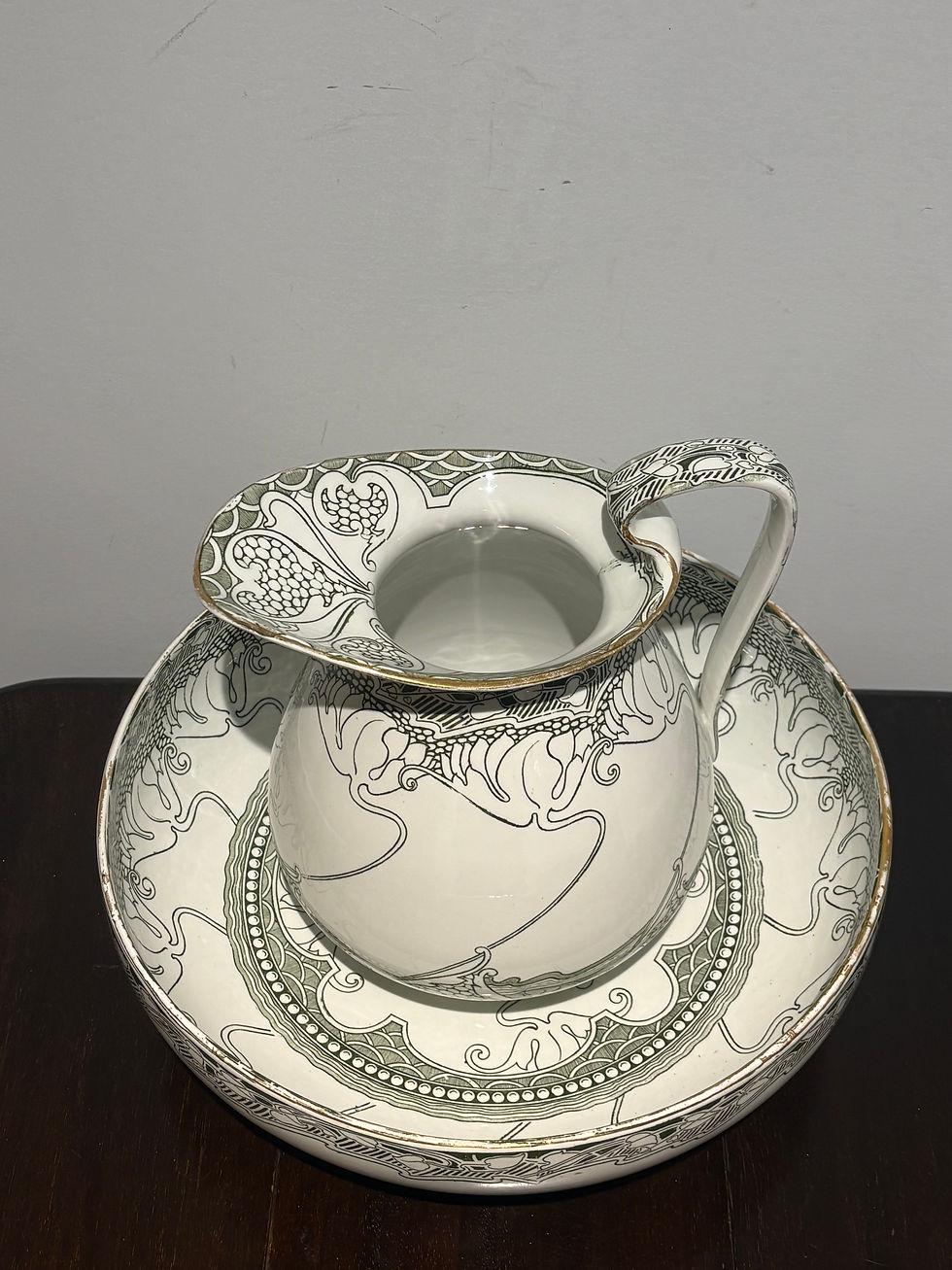 Thumbnail: Royal Doulton Jug and Basin “Kelmscot” Pattern Circa 1900 