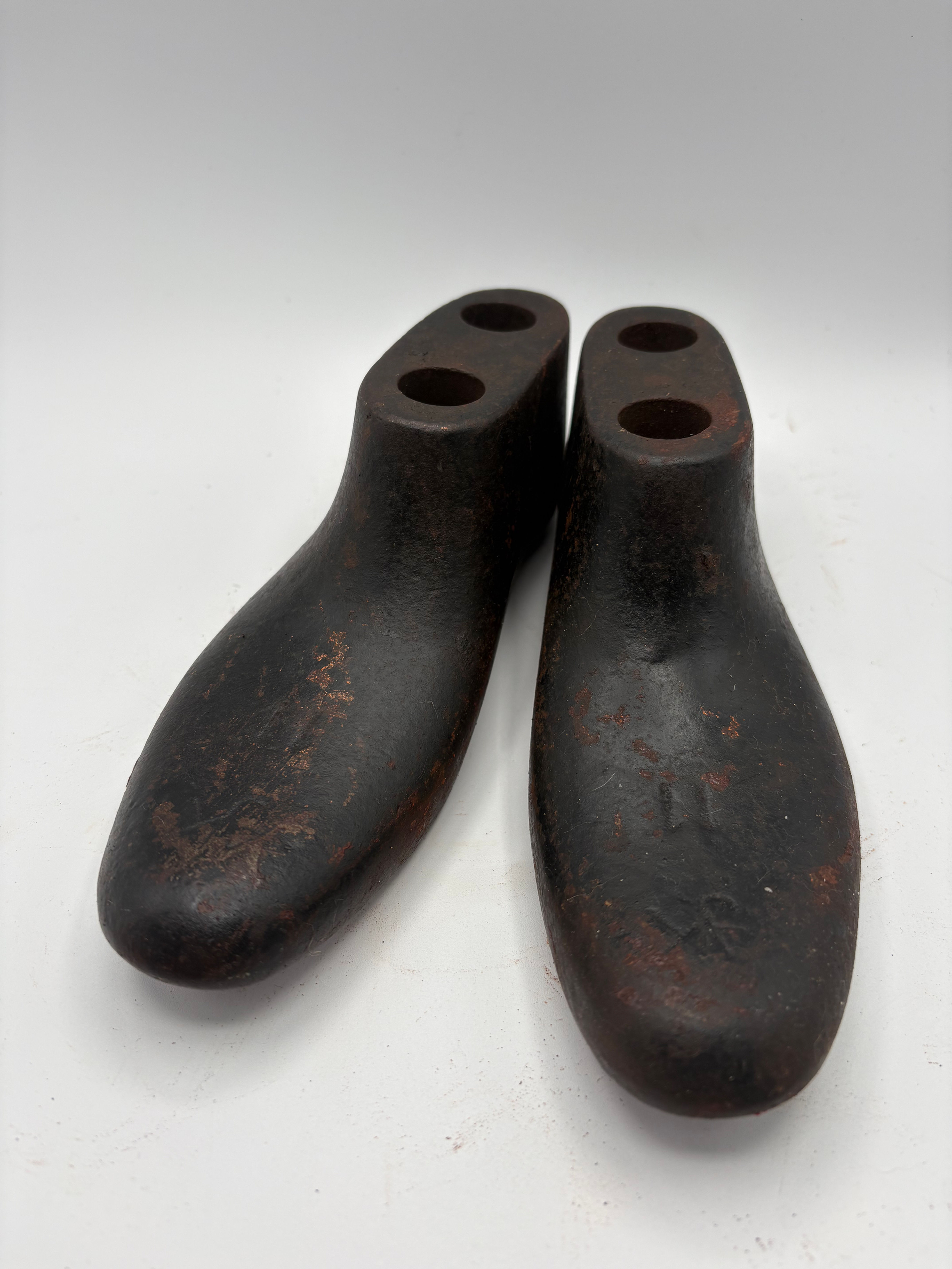 Pair of Antique Cast Iron Cobblers Shoe Lasts Size 11