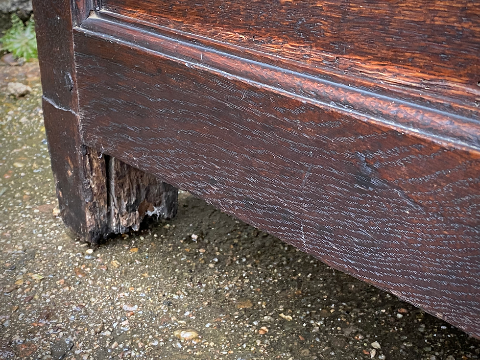 Thumbnail: Early 18th Century Dark Oak Mule Chest Coffer Georgian 